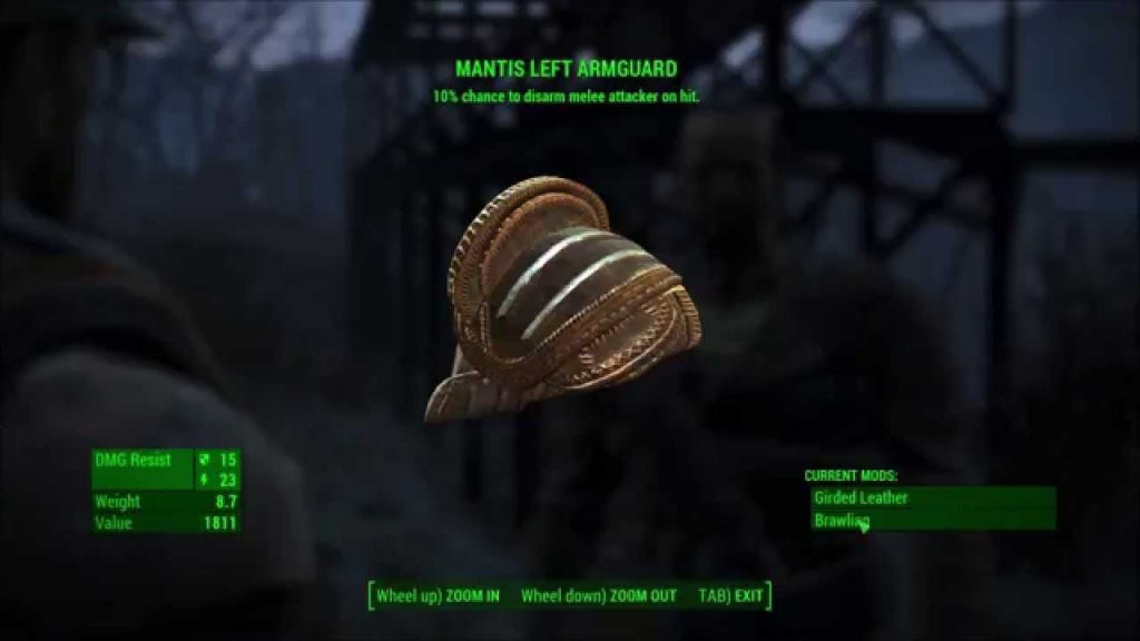 fallout 4 mantis left greave