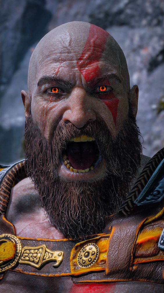 god of war kratos beard